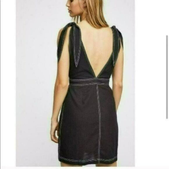 NWT MSRP $98 Free People London Town Tie-Strap Dress Women's Size 8 - Picture 6 of 12
